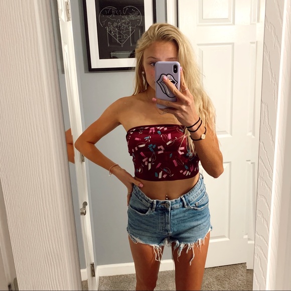 Y2K purple scarf tie top - Picture 1 of 4